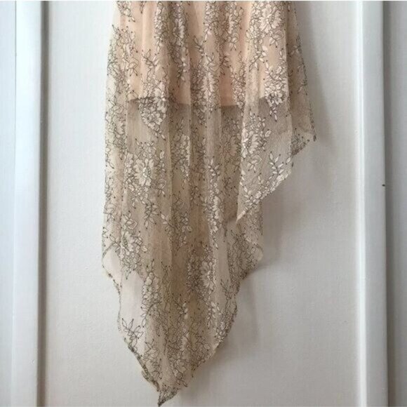 NBD Revolve Julian Lace Asymmetrical Dress in Nude Size M - Picture 7 of 10